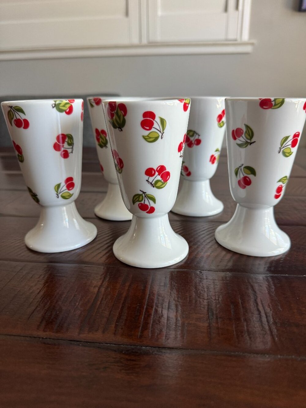 Set of 5 Vintage Pillivuyt France Porcelaine Depuis 1818 Pedestal Dessert Cups